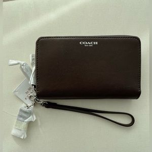 Coach double zip wallet